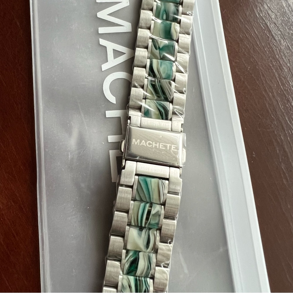 Machete Apple Watch Band In Stainless Steel & Stromanthe - NWT - 42mm/44mm/45mm